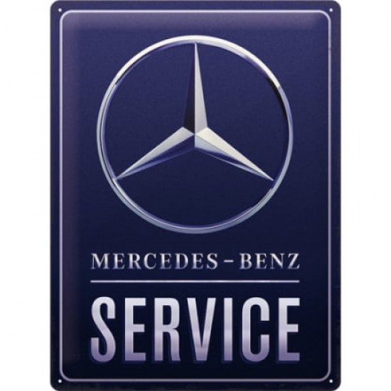 Placă 30 x 40 - Mercedes Benz Service - Albastru