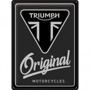 Placă 30 x 40 - Triumph - Original Motorcycles - Motociclete Autentice