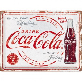 Placă Decor 30 x 40 - Coca-Cola Sentiment Nou și Racoritor