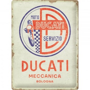 Placă Decor 30 x 40 - Ducati Moto Servizio Meccanica - Service Mecanic
