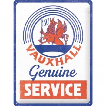 Placă Decor 30 x 40 - Vauxhall Genuine Service - Service Autentic Vauxhall