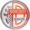 Placă decor 35cm - Ducati Moto Servizio - Service Moto