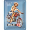 Placă Decor metalică 15 x 20 - Ducati Cilindrata 60 Pin Up