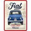 Placă Decor metalică 15 x 20 - Fiat 500 - The Italian Classic - Clasicul Italienesc