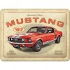 Placă Decor metalică 15 x 20 - Ford Mustang Gt 1967 Rosu