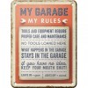 Placă Decor metalică 15 x 20 - My Garage My Rules - Garajul Meu - Regulile Mele Placă Decor metalică 15 x 20 - My Garage My Rules - Garajul Meu - Regulile Mele