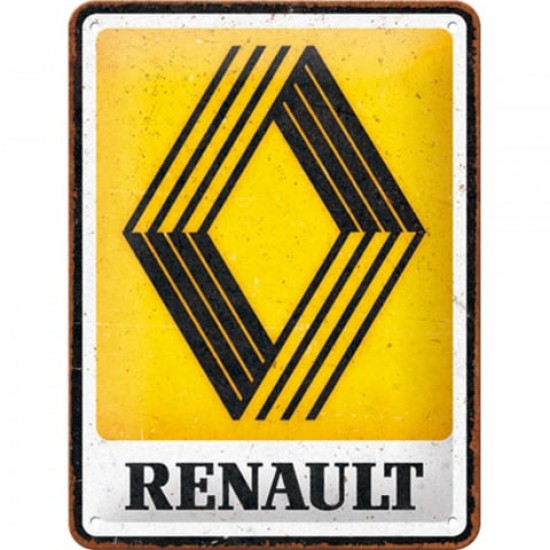 Placă Decor metalică 15 x 20 - Renault Logo 1972