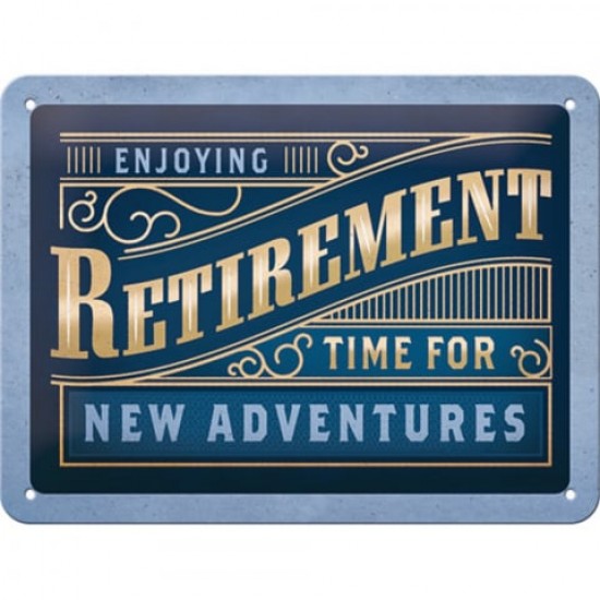 Placă Decor metalică 15 x 20 - Retirement - Pensionare