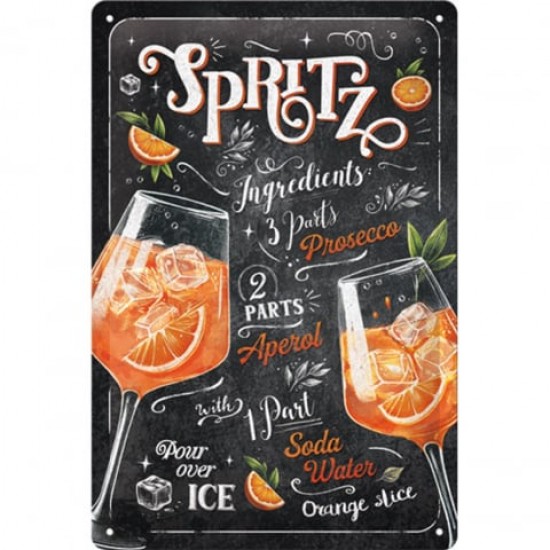 Placă Decor metalică 20 x 30 - Aperol Spritz
