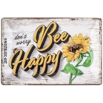 Placă Decor metalică 20 x 30 - Bee Happy - Fi Fericit