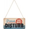 Placă Decor metalică cu Șnur - Do Not Disturb - Nu Deranjati