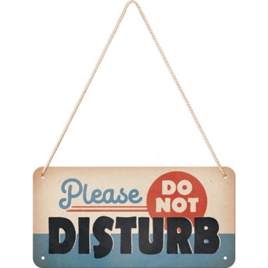 Placă Decor metalică cu Șnur - Do Not Disturb - Nu Deranjati