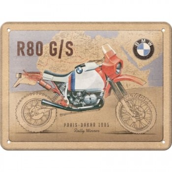 Placă metalică 15 x 20 - BMW - R 80 G/S Paris Dakar Placă metalică 15 x 20 - BMW - R 80 G/S Paris Dakar