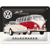 Placă metalică 15 x 20cm -  Volkswagen - Meet The Classics - Faceti Cunostinta cu Clasicii