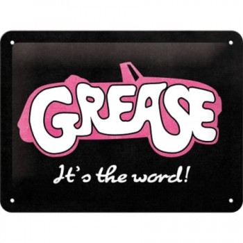 Placă metalică 15 x 20 - Grease - It'S The Word! - E Cuvantul Zilei! Placă metalică 15 x 20 - Grease - It'S The Word! - E Cuvantul Zilei!