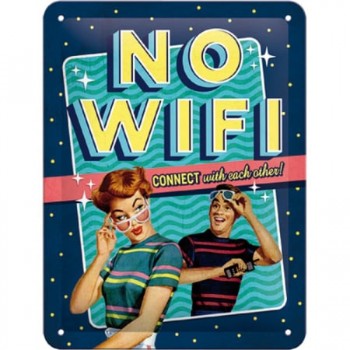 Placă metalică 15 x 20 - No Wifi - Fara Wifi