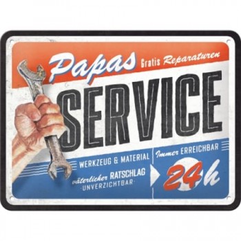 Placă metalică 15 x 20 - Papa's Service - Service-ul lui tata