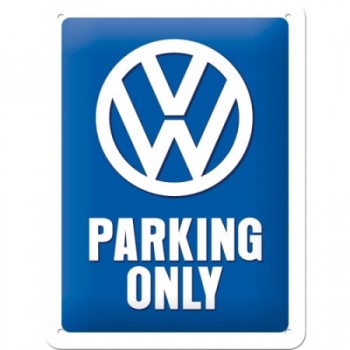 Placă metalică 15 x 20 - Volkswagen - Parking Only - Parcare Doar pentru Volkswagen