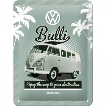 Placă metalică 15 x 20 - Volkswagen Retro Bulli