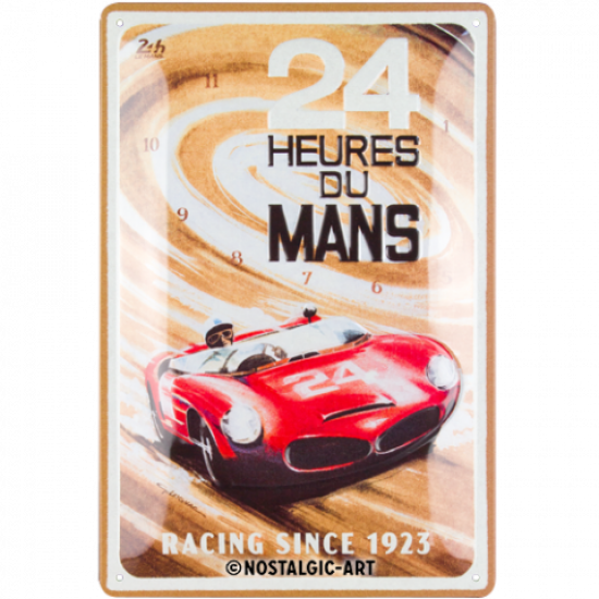 Placă metalică 20 x 30 - 24H Le Mans - Red Car 1963 - Masina Rosie 1963