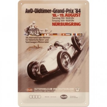 Placă metalică 20 x 30 - Audi Avd Oldtimer Grand Prix