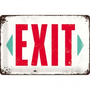 Placă metalică 20 x 30 - Exit - Iesire