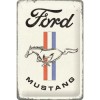 Placă metalică 20 x 30 - Ford Mustang - Horse ; Stripes Logo - Sigla cu Cal și Dungi