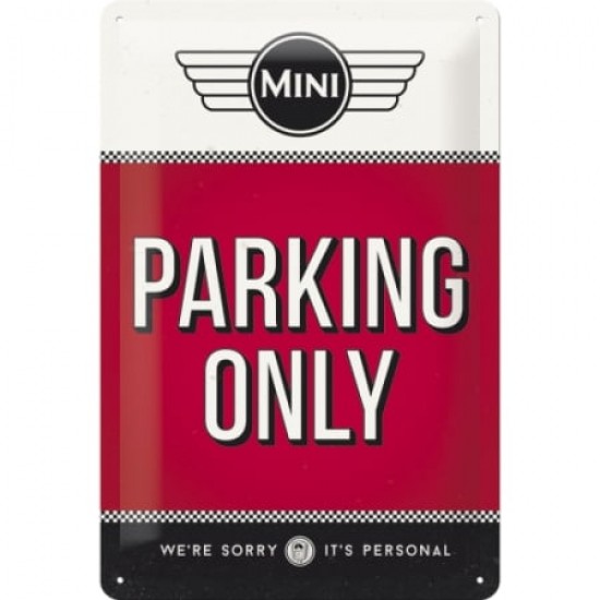 Placă metalică 20 x 30 - Mini - Parking Only - Parcare Doar pentru Mini