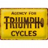 Placă metalică 20 x 30 - Triumph Agency For Cycles - Agentia Motocicletelor