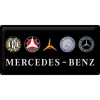 Placă metalică 25 x 50 - Mercedes-Benz Logo Evolution - Evolutia Siglei