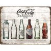 Placă metalică 30 x 40 - Coca-Cola Timeline Evolutia Sticlei în Timp