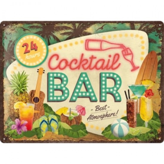 Placă metalică 30 x 40 - Cocktail Bar