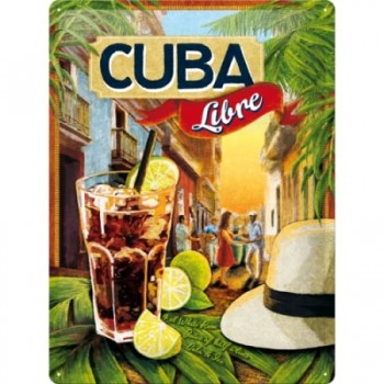 Placă metalică 30 x 40 - Cuba Libre