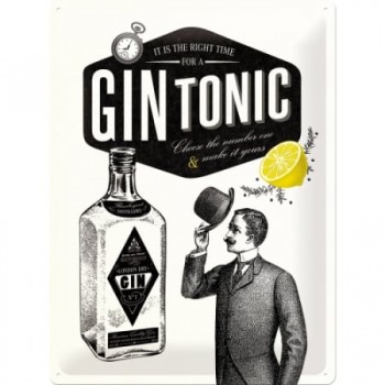 Placă metalică 30 x 40 - Gin Tonic