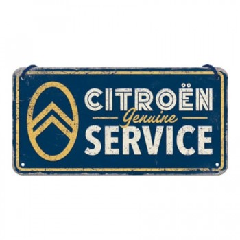 Placă metalică cu Șnur 10 x 20 - Citroen - Service Autentic