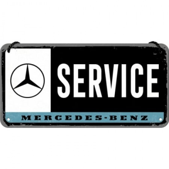 Placă metalică cu Șnur 10 x 20 - Mercedes-Benz Service
