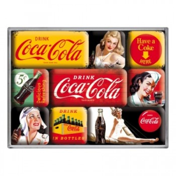 Set magneți Coca-Cola - Yellow Mix