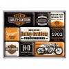 Set magneți Harley-Davidson Genuine Motorcycles Milwaukee - Motociclete Autentice Din Milwaukee