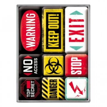 Set magneți Warning - Avertisment